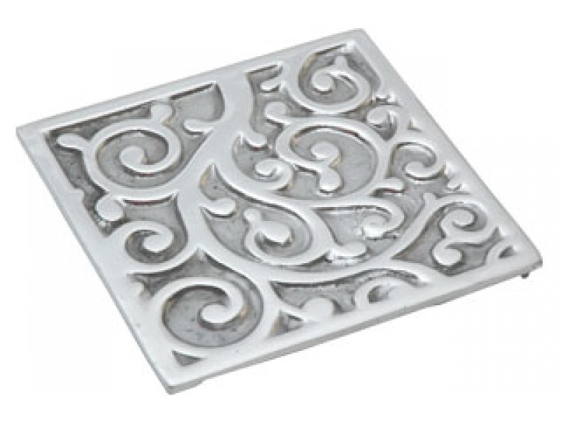 PORTA CALIENTE DE PEWTER GRECAS CUADRADO MED